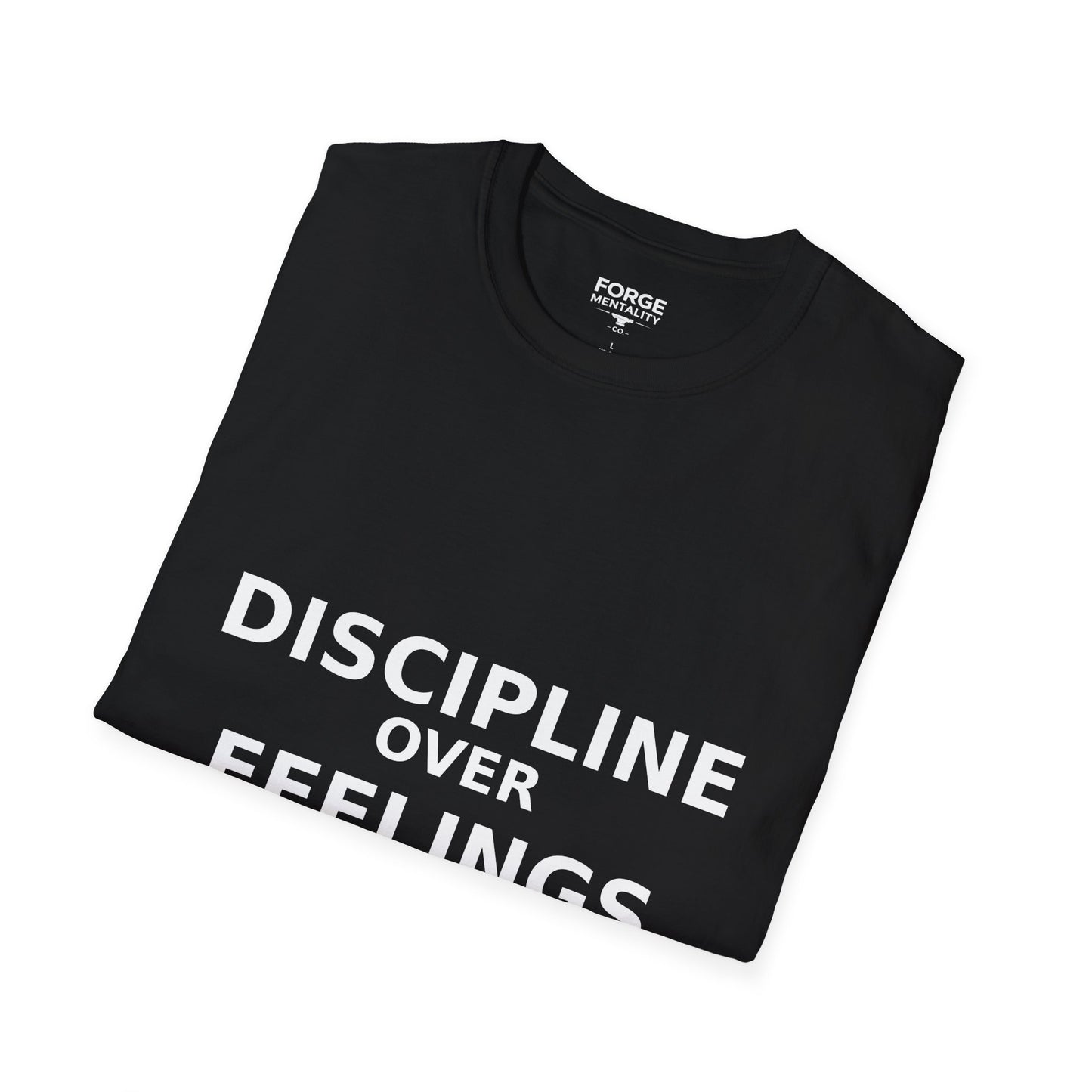 Discipline Over Feelings T-Shirt — Motivational Fitness Graphic Tee