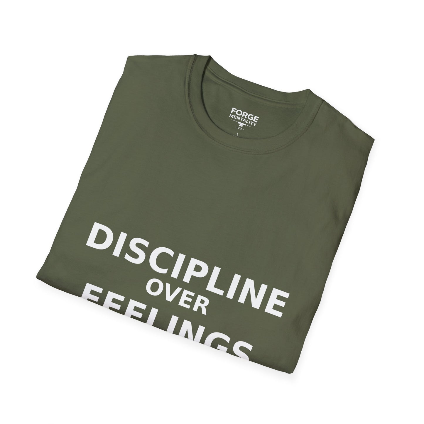 Discipline Over Feelings T-Shirt — Motivational Fitness Graphic Tee