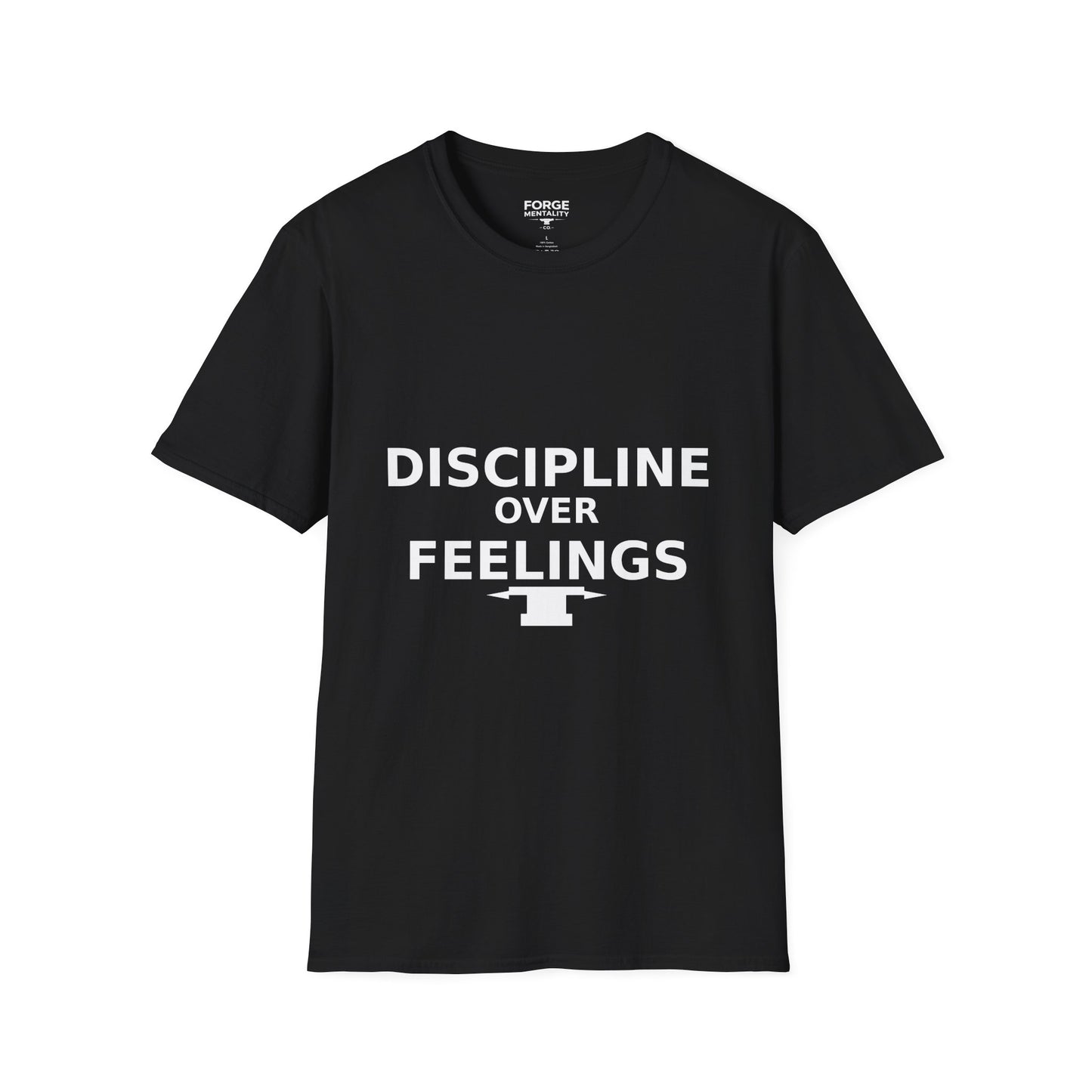 Discipline Over Feelings T-Shirt — Motivational Fitness Graphic Tee